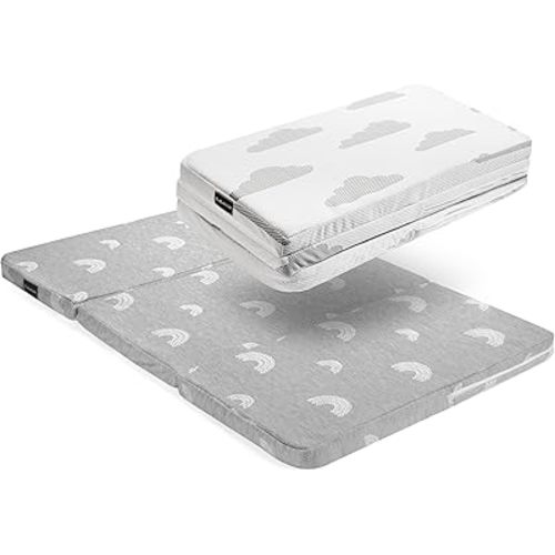 Pack and Play Mattress Pad for (38"x26"x1.5"), Playpen Pad, Playard Mattress for Pack and Play, Pack N Play Mattress Topper w/2 Waterproof Washable Covers