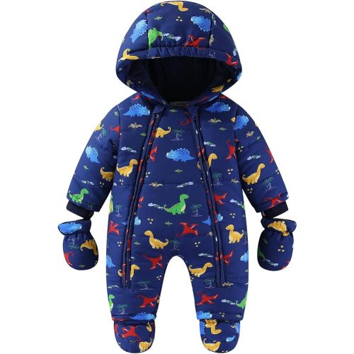 WYTbaby Baby Girl Snowsuit Toddler Boy Winter Clothes Coat Jacket 0-3T
