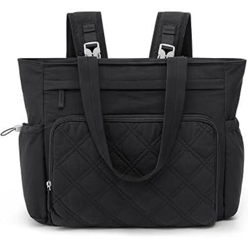 G4Free 3 in 1 Diaper Bag with Insulated Pockets Baby Backpack for Women Men Toddler Diaper Tote with Stroller Buckle Travel Work-Black