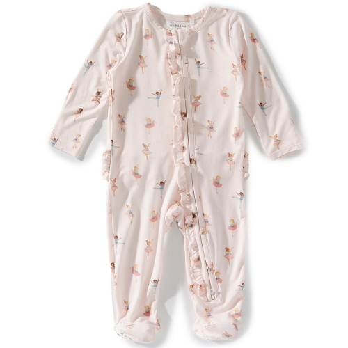 Angel Dear Baby Girls Bamboo Long Sleeve Petite Ballet 2-Way Zipper Footie