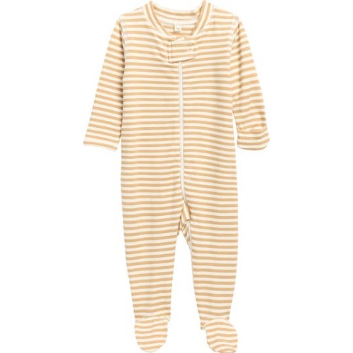 Stripe Stretch Organic Cotton Footie