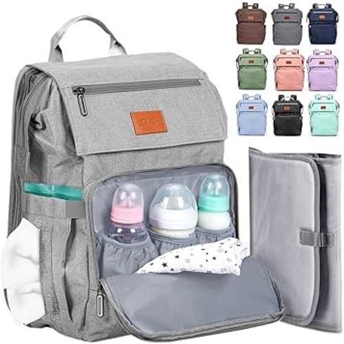 PILLANI Baby Diaper Bag Backpack - Large Bag for Boys & Girls, Waterproof Diaper Backpack - Travel Diaper Bags w/Changing Pad, Baby Registry Search & Shower Gifts - Essentials Must Haves Newborn Stuff