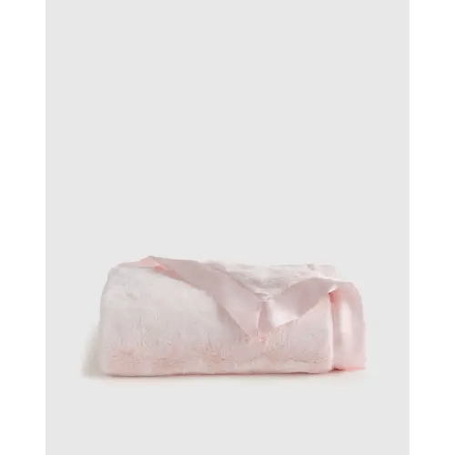 Silky Plush Baby Blanket in Light Pink