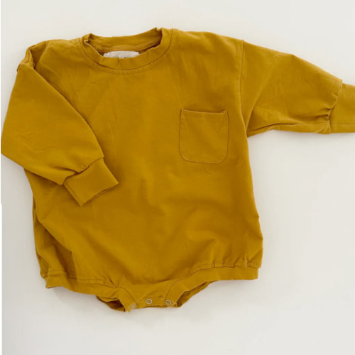 Harley Pocket Romper in Mustard – Winnie + Crew