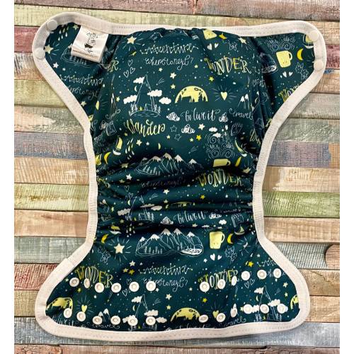 Outdoor Wonder PUL Cloth Diaper Cover: Newborn to One Size