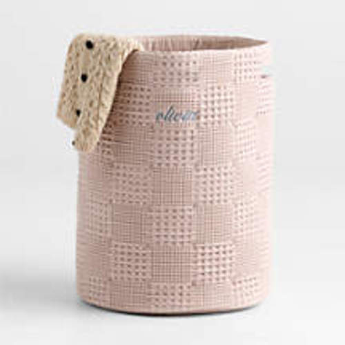 Nella Cream Organic Cotton Waffle Weave Kids Hamper with Handles
