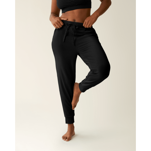 Brushed Bamboo Maternity & Postpartum Jogger | Black - Kindred Bravely