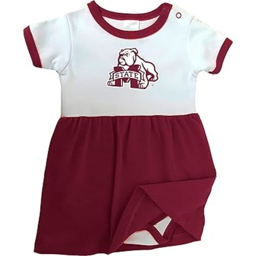Mississippi State Bulldogs Baby Onesie Bodysuit Dress - Size 0-3 Months