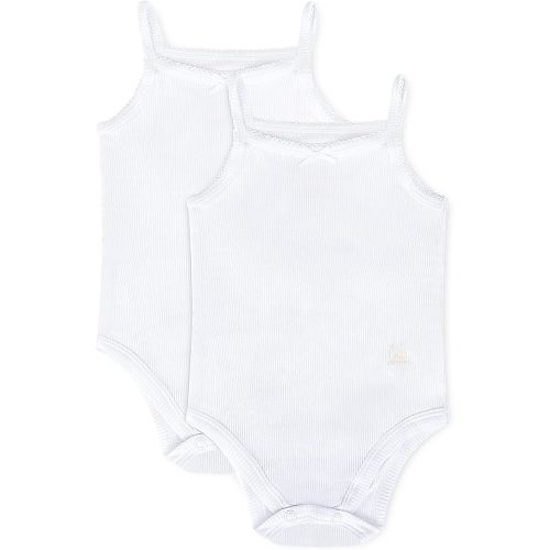 Feathers Tank Top Bodysuits for Baby Girl (2 Pack) Super Soft One-Piece Toddler Bodysuit