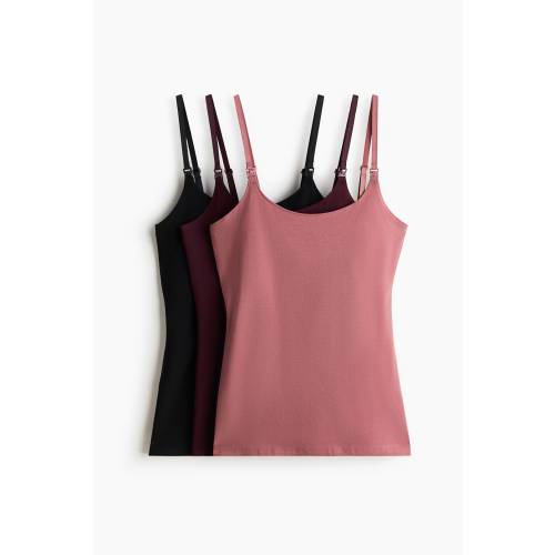 MAMA 3-PACK NURSING CAMISOLE TOPS