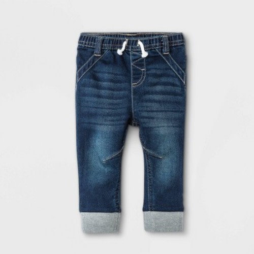 Baby Boys' Jogger Jeans - Cat & Jack™ Dark Wash 0-3M