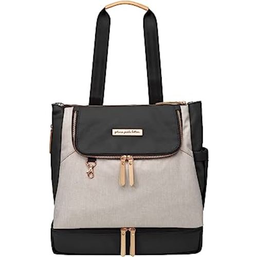 Petunia Pickle Bottom Pivot Backpack | Multiple carrying options (backpack or tote) | Insulated Pockets to Keep you Organized | Modern Silhouette with a Roomy Interior | Sand/Black