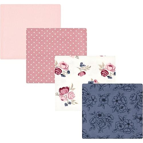 Luvable Friends Little Treasure Flannel Receiving Blankets 4pk