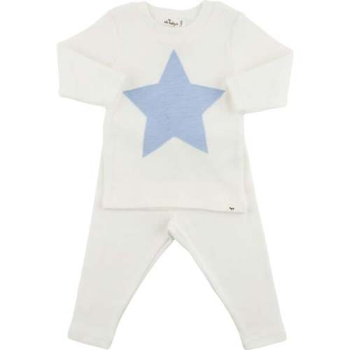 Star Fog Slub Two Piece Set, Cream - Oh Baby! | Maisonette