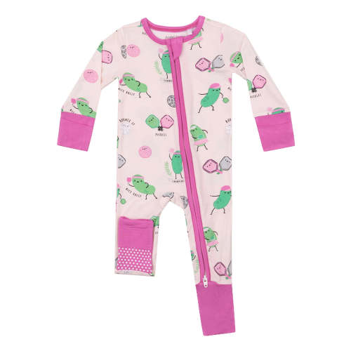 2-Way Zip Romper, Pickleball Pink