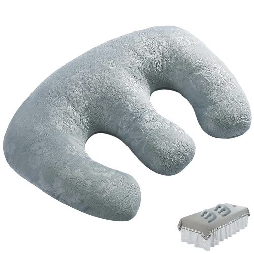 Breast Pillow for Sleeping, 16.9inch Detachable Chest Pillow, Soft Breast Support Pillow, Massage Face Rest Pillow, Spa Massage Pillow for Home Salon SPA