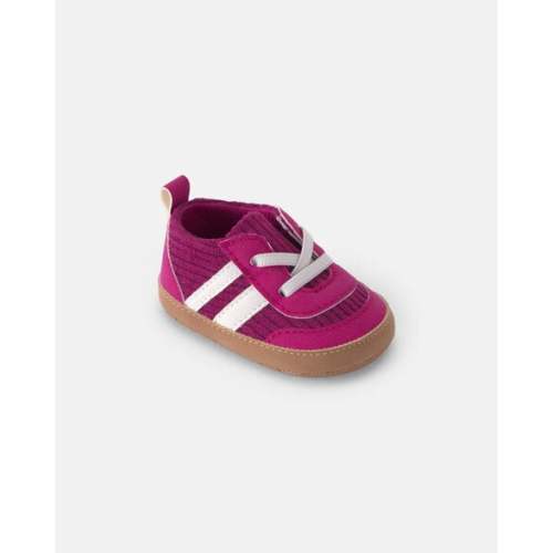 Baby Girl Striped Sneakers - Burgundy | Carter's