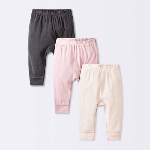 Baby Girls' 3pk Cotton Jogger Pants - Cloud Island™ Pink Newborn