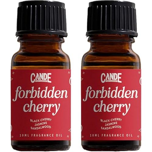CANDECraftCo Fragrance Oil 2-Pack, Forbidden Cherry, 0.34oz