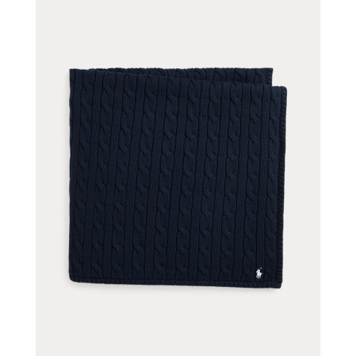 Cable-Knit Cotton Baby Blanket