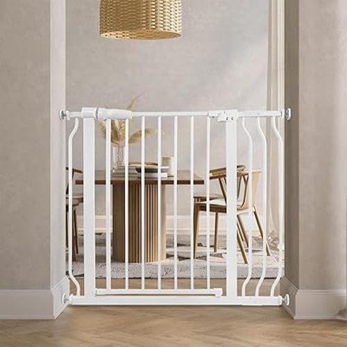 BalanceFrom Walk Thru Safety Gate for Baby and Pets, Doorways, Stairways, Hallways, Fits 29.1-38.5 Inch Openings, 36 Inch Height, Graphite