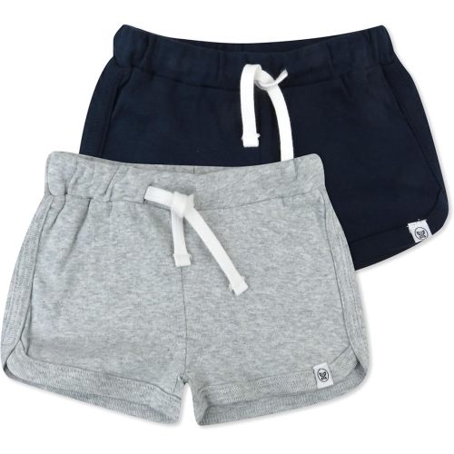 HonestBaby Multipack Shorts 100% Organic Cotton for Infant Baby and Toddler, Boys, Girls, Unisex