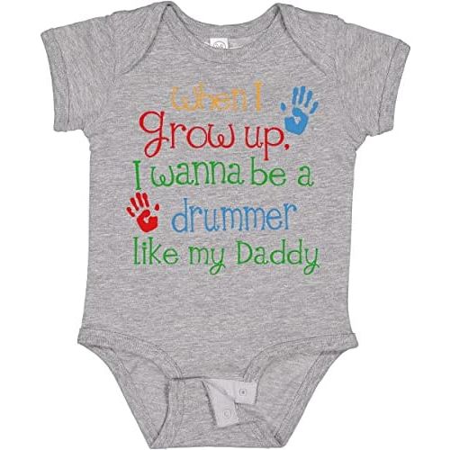 inktastic Drummer Like Daddy Baby Bodysuit