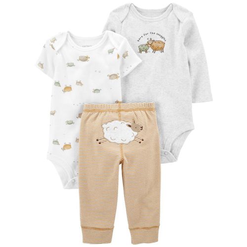 Baby 3-Piece Lamb Outfit Set - 12M - Yellow