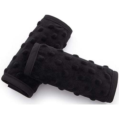 Pro Goleem Car Seat Strap Covers for Babies Soft Car Seat Strap Shoulder Pads for All Car Seats, Stroller, Pushcar, Black