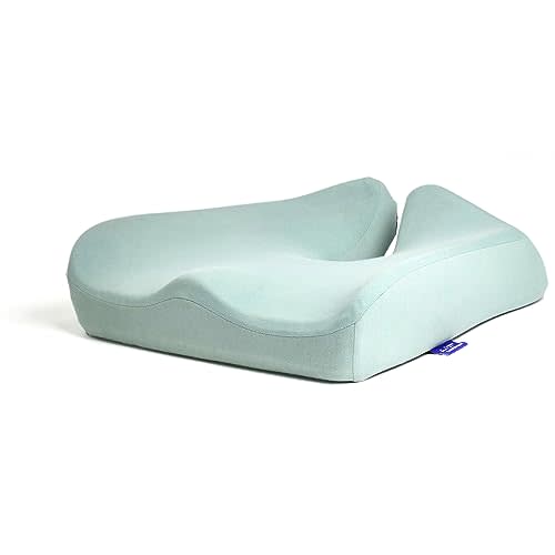 C CUSHION LAB Patented Pressure Relief Seat Cushion for Long Sitting Hours on Office/Home Chair, Car, Wheelchair - Extra-Dense Memory Foam for Hip, Tailbone, Coccyx, Sciatica - Wellness Green