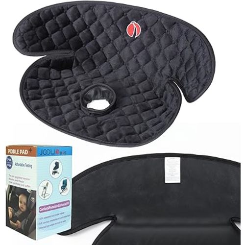 JOOLIO B&S Baby Piddle Pad Car Seat Liner,Potty Training car seat Protector with Waterproof Liner for Child Safety Car Seat Stroller and Dinner Chair,Machine Wash and Dry,Black