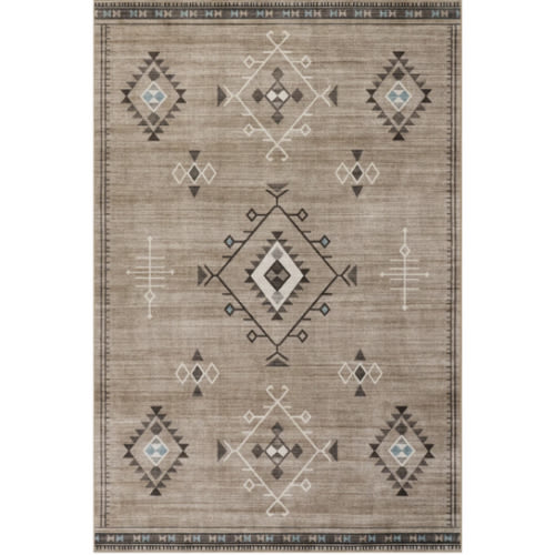 Poppy Persian Spill Proof Washable Rug | Taupe – Rugs USA