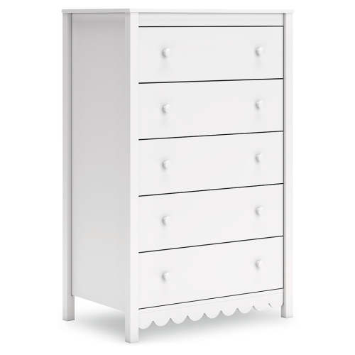 Hallityn White Chest of Drawers