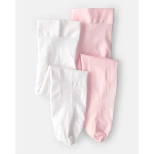 Baby Girl 2-Pack Tights - Pink/White | Carter's
