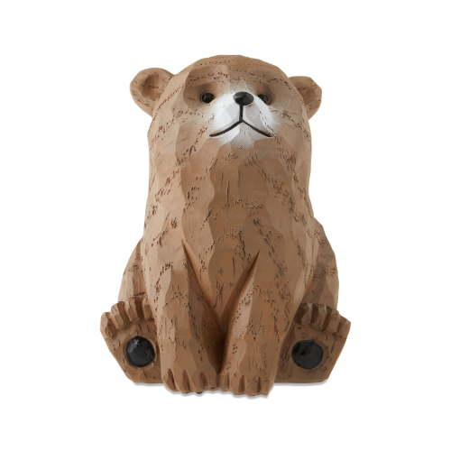Sitting Bear Christmas Tabletop Decoration, Brown, 6.37", by Holiday Time