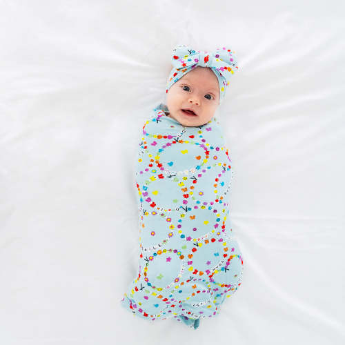 Friends Forever Swaddle & Luxe Bow Headband Set – Little Sleepies