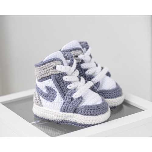 Baby Booties Jordan Stile Crochet Unisex Crochet Baby Booty Shoe Shower Gift newborn baby shoe sneakers chucks baby girl boy footwear