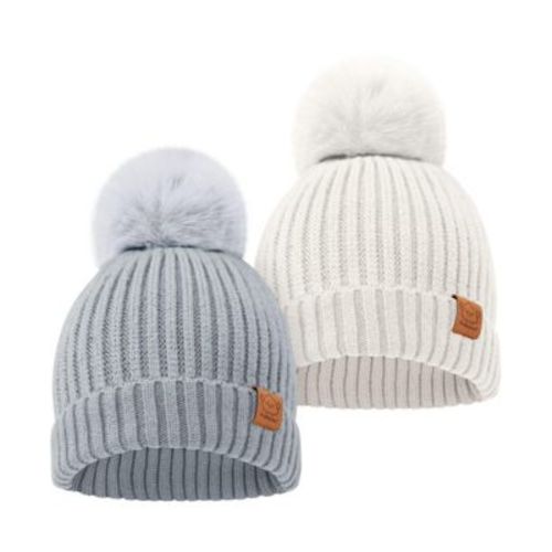 2pk Baby Hats, Baby Beanies, Newborn Hats for Baby Girls, Boys, Baby Winter Hat, 0-6 Months Infant Hat