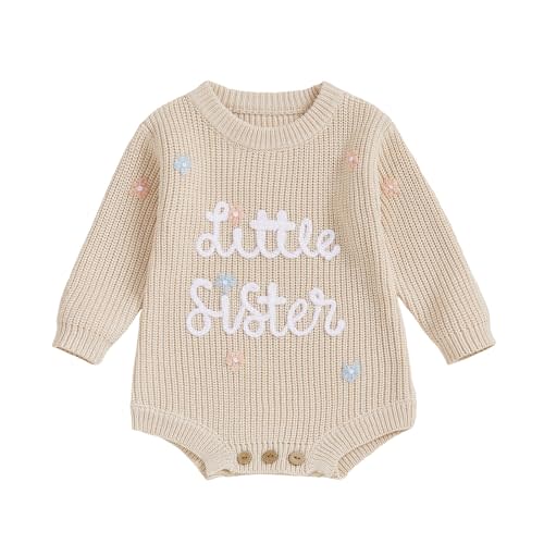 FYBITBO Baby Girl Boy Sweater Knit Oversized Pullover Sweatshirt Romper Onesie Warm Fall Winter Clothes Outfit Newborn
