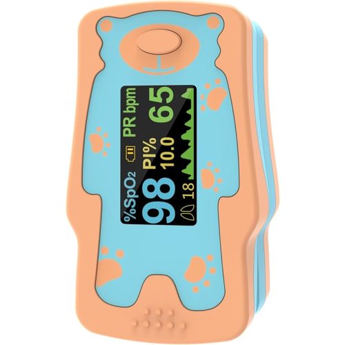 Pulse Oximeter for Kids, HSA FSA Eligible Items, Blood Oxygen Saturation for Children, with OLED Screen Included 2AAA Batteries