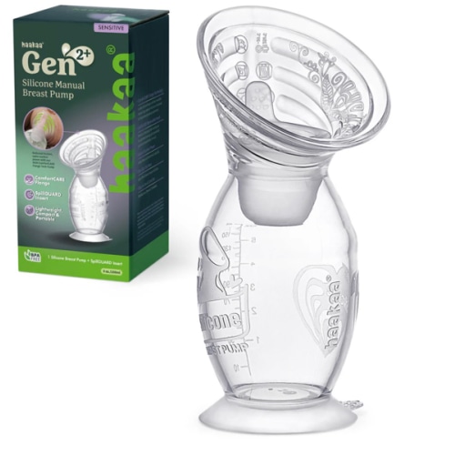 Gen. 2+ Silicone Manual Breast Pump + SpillGUARD Insert – Haakaa