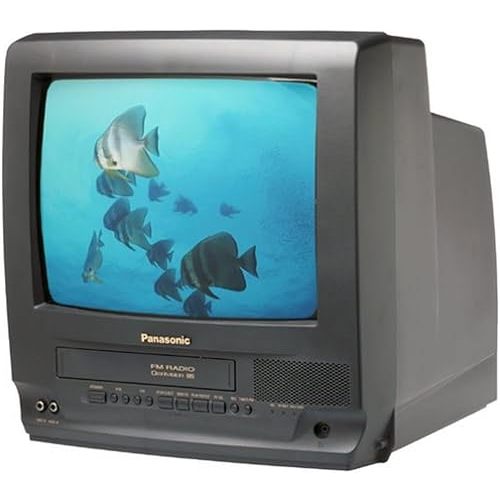 Panasonic PV-C1320 13" TV/VCR Combo (Black), 2018