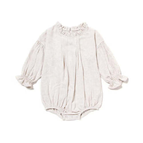 Girls Long Sleeve Linen Bodysuit | RYAN AND REMI