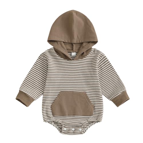 VISGOGO Unisex Baby Boy Girl Romper Waffle Newborn Infant Onesie Clothes Long Sleeve Bubble Oversized Romper Bodysuit Top
