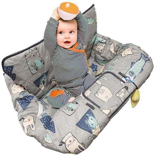 Shopping Cart Cover for Baby Cotton High Chair Cover, Machine Washable for Infant, Toddler, Boy or Girl (Cute)