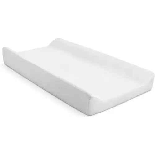 Delta Children Crib and Changer Changing Pad and Plush Cover - Works with Crib and Changers - Machine Washable Cover. Waterproof, White