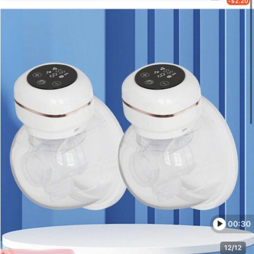 Pack Of 2 Electric Breast Pump, Strong Suction, Low Noise, 3 Modes & 9 Levels, Memory Mode, Hands Free Breast Pump Portable, Smart Display,19-22mm Insert/Flange (White,Pink) | SHEIN USA