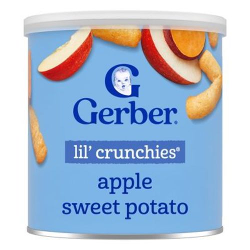 Gerber Baby Food Apple Sweet Potato Crunchies Baby Snack - 1.48oz: Kosher, Non-GMO, Whole Grain Treat for 8+ Months