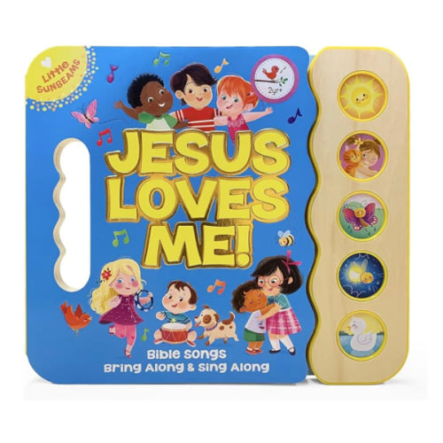Jesus Loves Me 5-Button Songbook - Perfect Gift for Easter Baskets, Christmas, Birthdays, Baptisms, and More (Little Sunbeams)