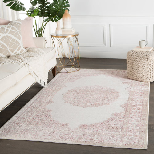 Mercer41 Jaipur Living Malo Medallion Pink/ White Area Rug & Reviews | Wayfair